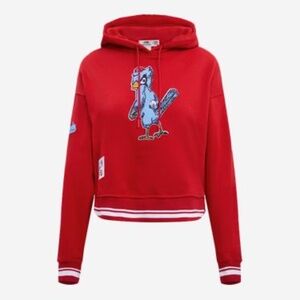 St. Louis Cardinals Retro Classic Fleece Cropped Pull Over Hoodie